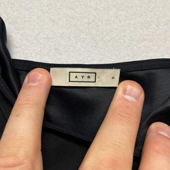 AYR Ten Outta Ten Black Silk Feminine Sexy Romantic Elegant Whimsy Goth Dress S - Picture 5 of 12